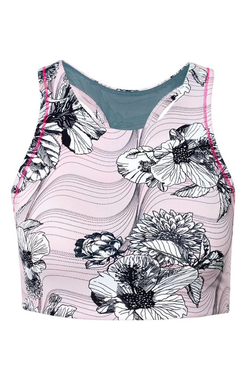 Tchibo Women Padded Unlined Sports Bra, Pink Combo - Image 2